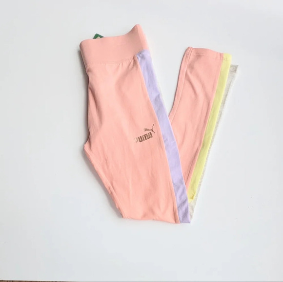 Big Girls Puma Color Block Leggings - Picture 1 of 7